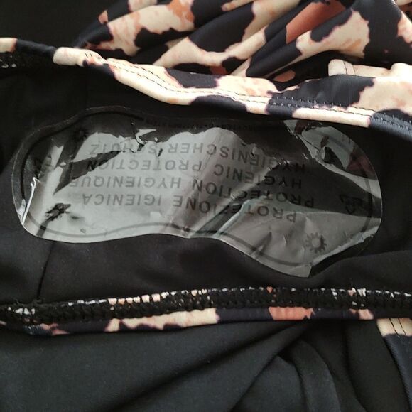 Brown Leopard  print   one piece bathing suit  swimsuit Sz L - Picture 5 of 6